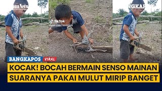 Kocak! Bocah Bermain Senso Mainan Suaranya Pakai Mulut Mirip Banget