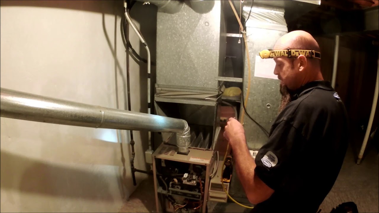 Coleman furnace heat exchanger BGR (cracked) - YouTube