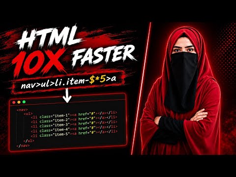 Write HTML 10x Faster with Emmet in VS Code | Emmet Crash Course for Beginners #html #faster