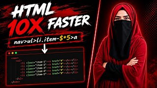 Write HTML 10x Faster with Emmet in VS Code | Emmet Crash Course for Beginners #html #faster