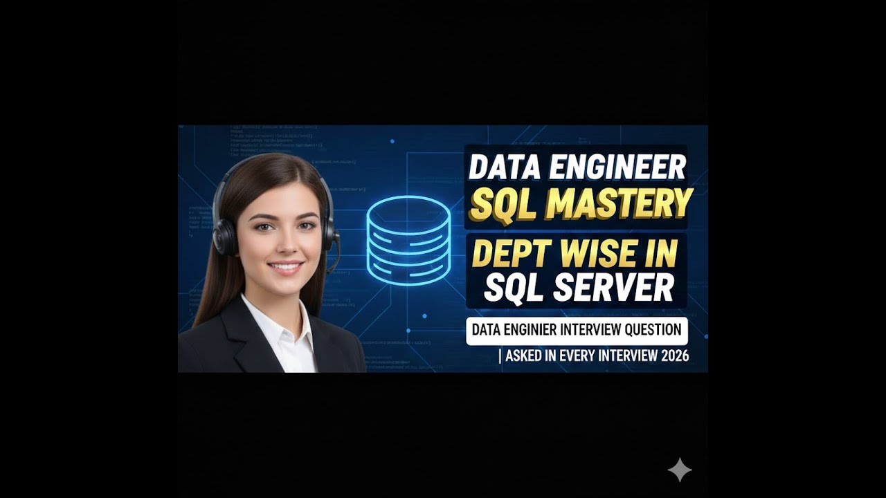 Department Wise Second Highest Salary | SQL Interview Question | Data Engineer in Hindi