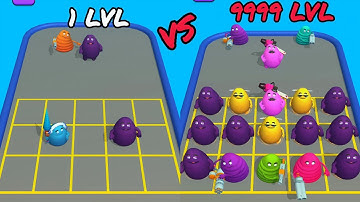 Max Level Gameplay In Merge Grimace Runner Game