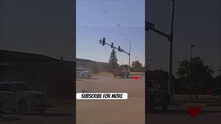 Jeep Liberty runs light and smokes Chevy truck #crash