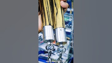 Côn gỗ Da Báo, đầu xoay inox #cônnhịkhúc