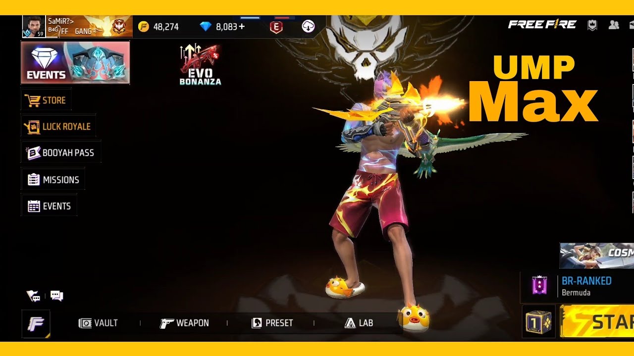 Ump Max Free Fire Evo UMP Max 🤔 #gaming #freefire - YouTube