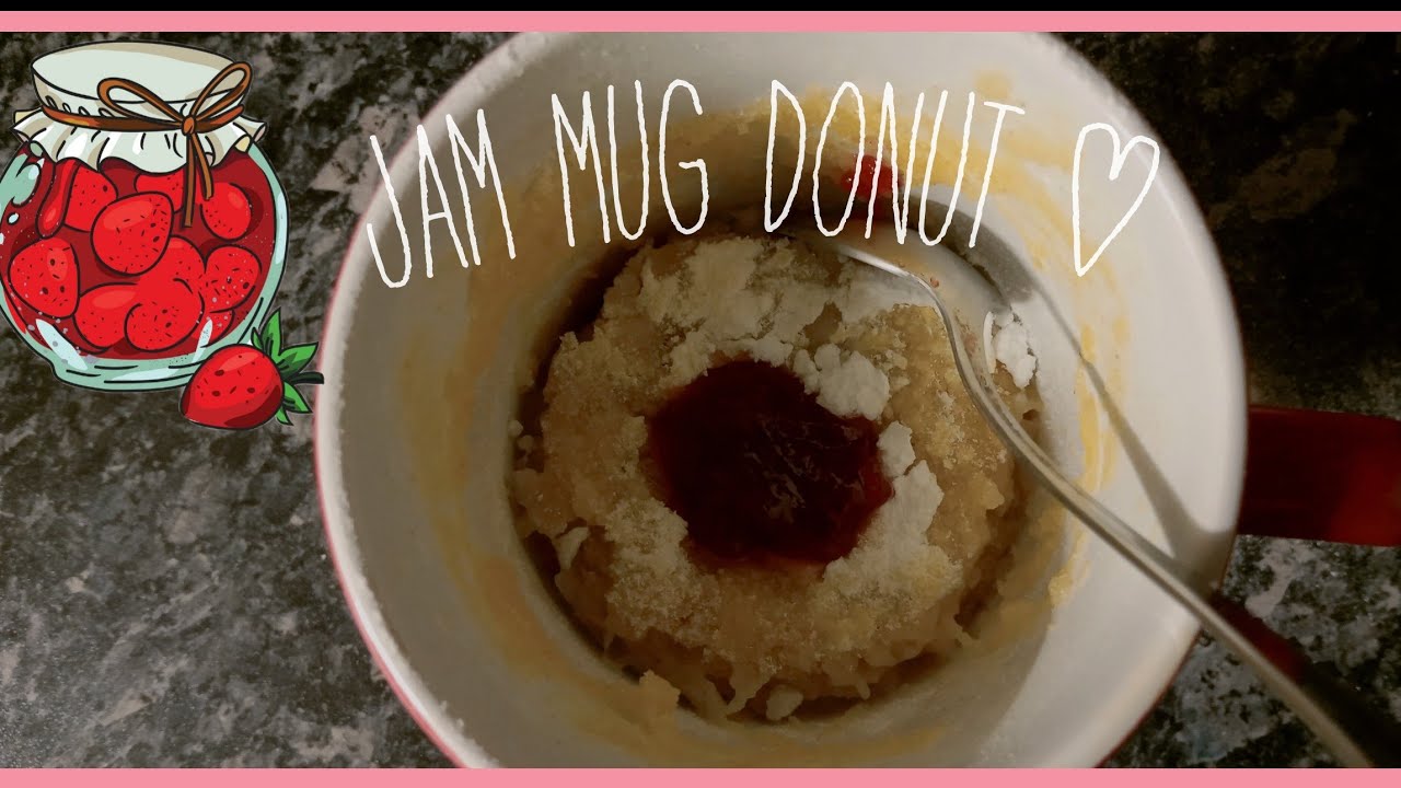 Jam donut mug cake recipe YouTube