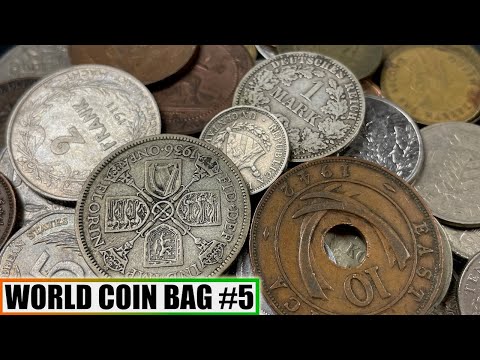 LARGE 1800s SILVER U0026 Tough Countries FOUND In Foreign Coin Search - Half Pound World Coins - Bag #5