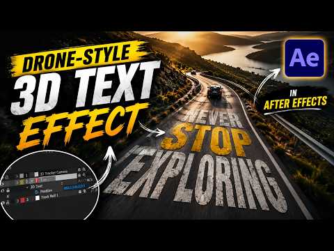 Create This Drone-Style 3D Text Effect 🔥 | After Effects