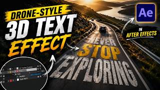 Create This Drone-Style 3D Text Effect 🔥 | After Effects