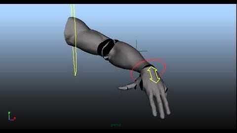 Maya advanced arm rig (proxy) movement test