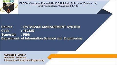 18CS53  MODULE 1 : INTRODUCTION TO DBMS