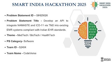 SIH 2025 Video | Problem Statement ID 25026 | Team Name: CodeVerse 