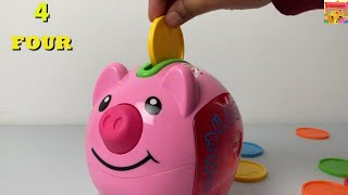 Best educational video for kids to learn numbers with Fisher price Smart Piggy Bank|
