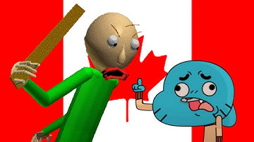 Baldi and Gumball the basics Sit down! in different languages Canada