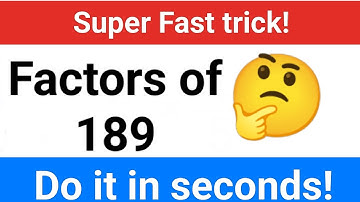 How to find factors of ANY number EASILY! #fastandeasymaths #factors #factorsofanynumber #bignumbers