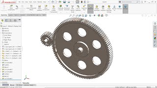 Spur Gear Assembly and Animation in Solidworks