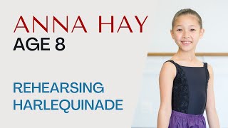 Anna Hay. Age 8. Rehearsing Harlequinade. Ballet Institute of San Diego