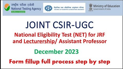 CSIR UGC NET DECEMBER 2023 form fillup process step by step| Csir net form fillup full process