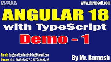 ANGULAR 18 with TypeScript tutorials || Demo - 1 || by Mr. Ramesh On 12-05-2025 @8AM IST