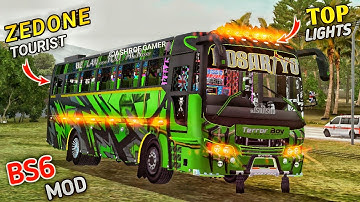Download ZEDONE BS6 KERALA TOURIST BUS MOD For Bus Simulator Indonesia💥New Bus Mod #bussidmod