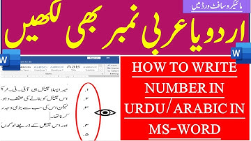 How To Write Digit | urdu number in word (Urdu)