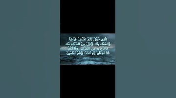 سورة البقرة اية 22 - مع صوت البحر بصوت جميل - الَّذِي جَعَلَ لَكُمُ الأَرْضَ فِرَاشاً