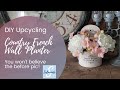 Diy vintage french country wall planter upcycle  spring crafts