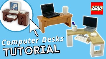 3 Easy LEGO Computer Desk Ideas! Tutorial