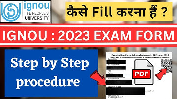 IGNOU Exam Form June 2023 online कैसे भरें ?| How to fill ignou exam form June 2023 session|#ignou