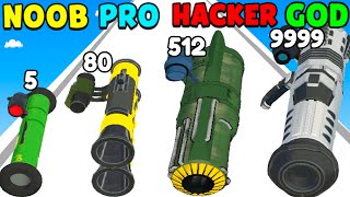 Rockets Stack in NOOB vs PRO vs HACKER vs GOD