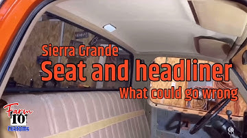 78’ Sierra Grande, installing new square body seat cover and headliner C10.