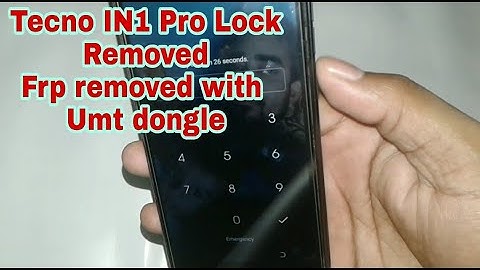 Tecno In 1 Pro Pin Pattern Lock Remove Frp removed UMT dongle