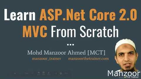 Learn ASP.Net Core 2.0 MVC From Scratch (Part 1 of 18)