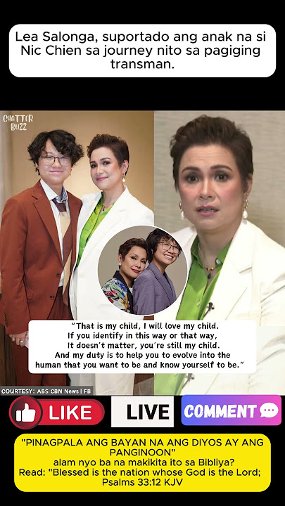 Lea Salonga, suportado ang anak na si Nic Chien sa journey nito sa pagiging transman.