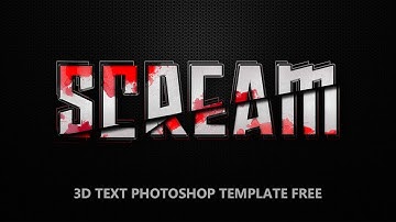SCREAM 3D Text Editable Photoshop | FREE PSD Style 112