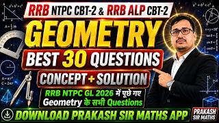 Geometry One Shot | Best 30 Questions | RRB NTPC CBT-2 & ALP CBT-2 2026