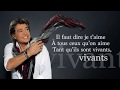 Frédéric François - A tous ceux qu'on aime Opéra - video lyrics