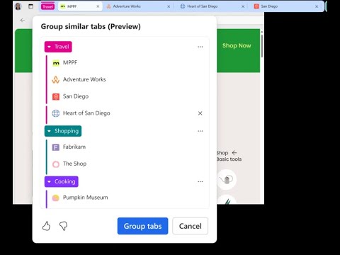 Microsoft Edge - Tab auto-grouping