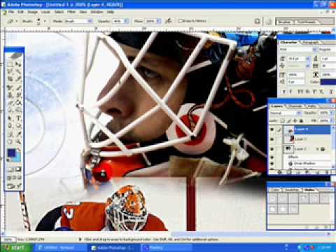 Philadelphia Flyers Martin Biron - Photoshop Wallpaper