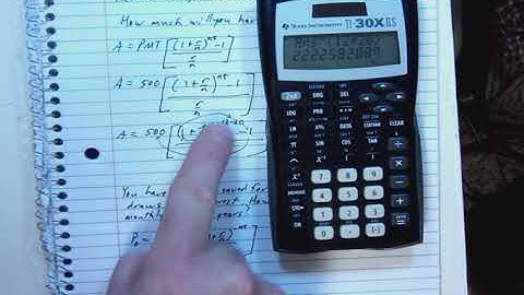 Annuities using a ti30xiis