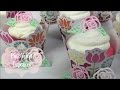 Pink Velvet Cupcakes With Royal Icing Roses