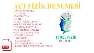 Ayt Fizik Deneme Çözümü