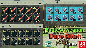The FASTEST weapon, shield and bow duplication glitch in 1.4.2 of Tears of the Kingdom