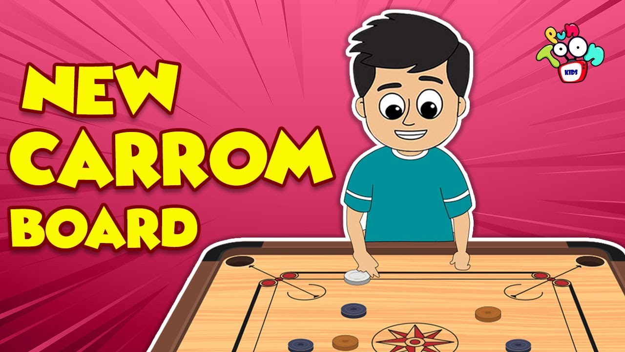 New Carrom Board | CARROM Player | Animated Stories | English Cartoon |  Moral Stories | PunToon Kids - YouTube
