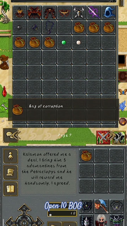 Open 10 bag of corruption #tibiame #games #gameplay
