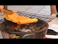 鹿港老街 古早味的碳烤魷魚/Charcoal grilled squid -台灣街頭夜市美食