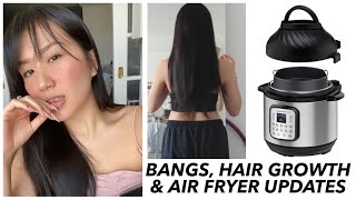 BANGS, HAIR GROWTH & AIR FRYER UPDATES | May Vlog