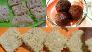 Try these sweets on this durgapuja/diwali / गुलाब जामुन रेसिपी / कलाकंद मिठाई / नारियल की बर्फी/