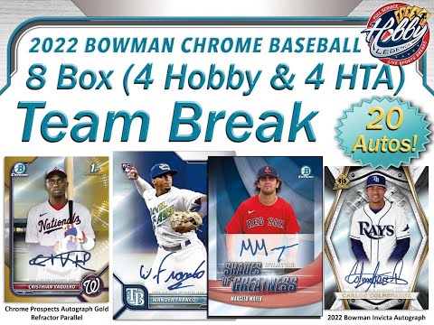 2022 BOWMAN CHROME 8 Box (4 Hobby+4 HTA) Team Break #12 eBay 01/13/23