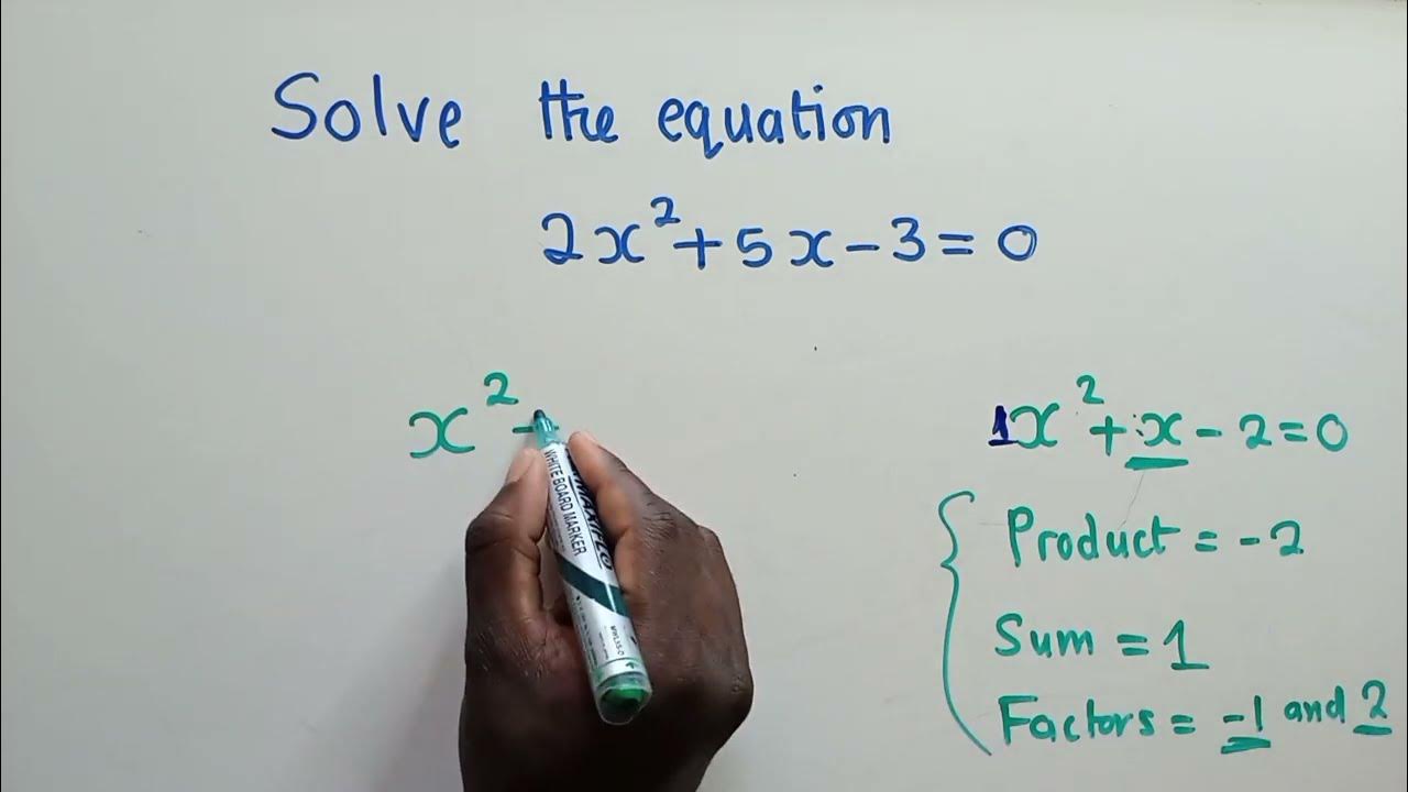 Solve quadratic equation by factorisation YouTube